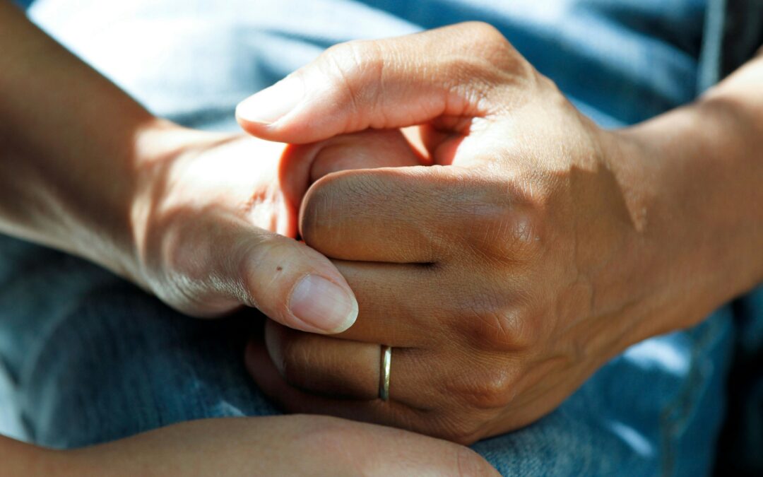 patient being comforted and advised about receiving homecare after a hospital stay